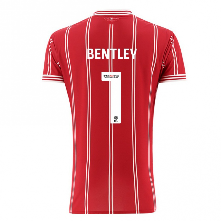 Kids Football Fran Bentley #1 Red Home Jersey 2023/24 T-Shirt