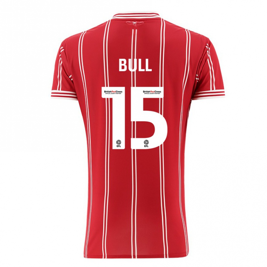 Kids Football Jasmine Bull #15 Red Home Jersey 2023/24 T-Shirt