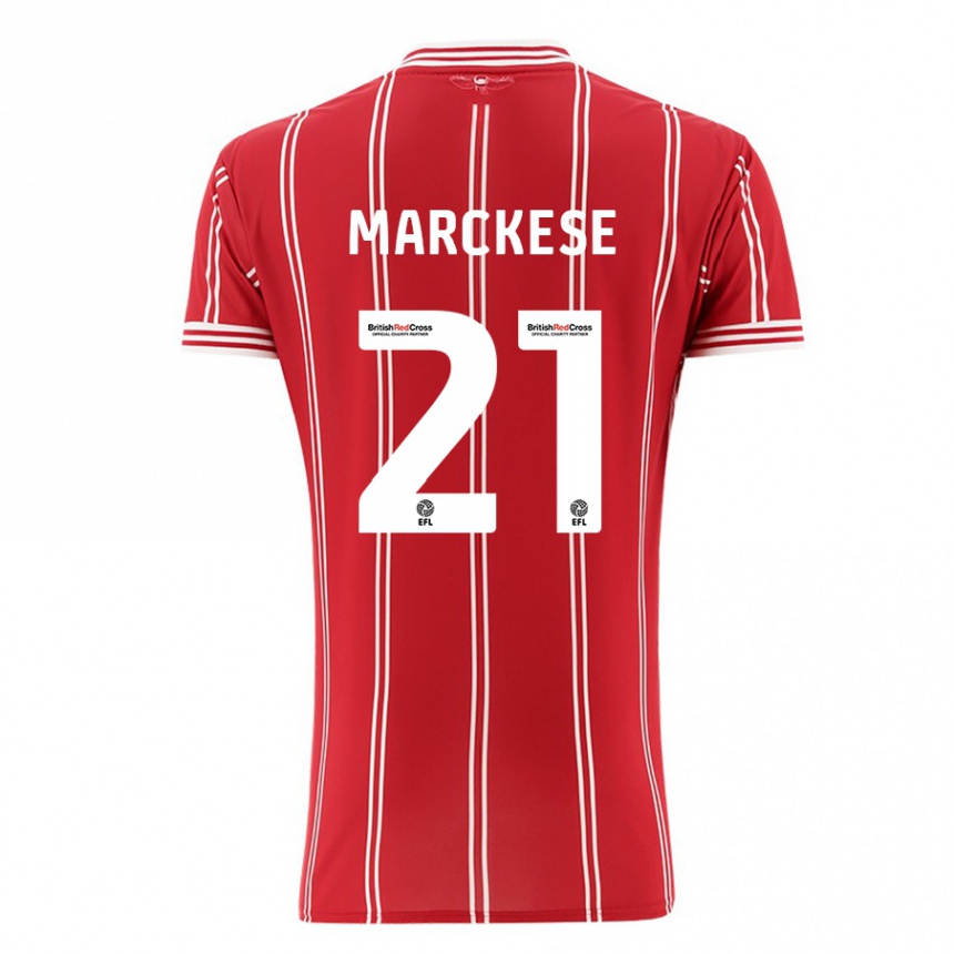 Kids Football Kaylan Marckese #21 Red Home Jersey 2023/24 T-Shirt