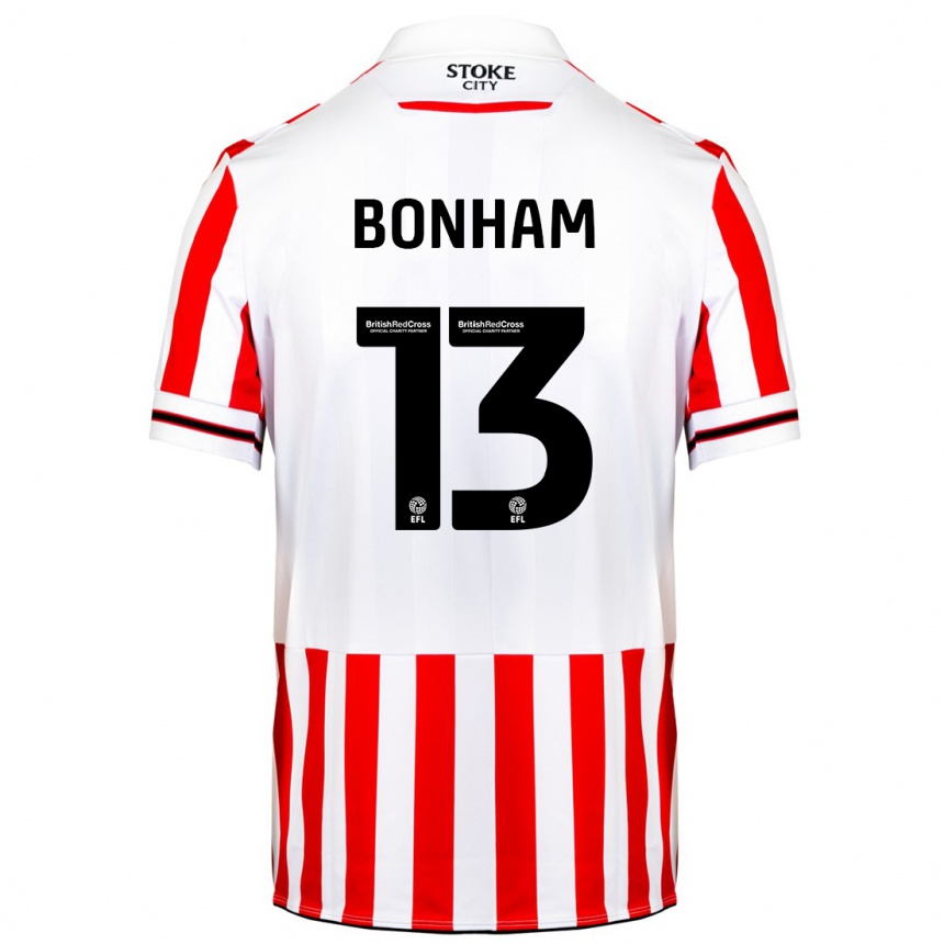 Kids Football Jack Bonham #13 Red White Home Jersey 2023/24 T-Shirt