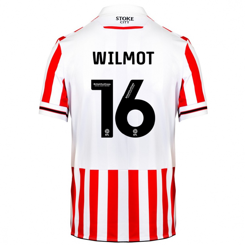 Kids Football Ben Wilmot #16 Red White Home Jersey 2023/24 T-Shirt