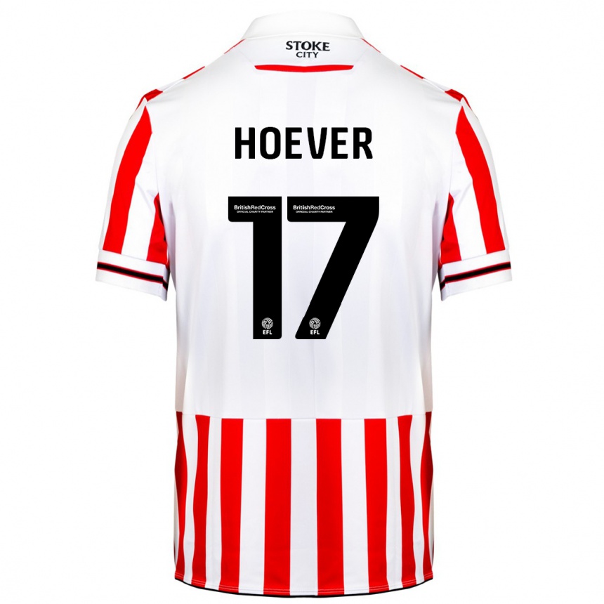 Kids Football Ki-Jana Hoever #17 Red White Home Jersey 2023/24 T-Shirt