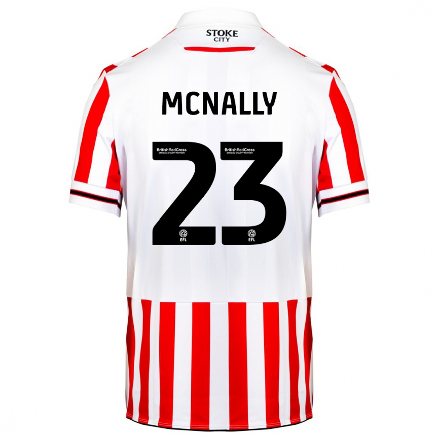 Kids Football Luke Mcnally #23 Red White Home Jersey 2023/24 T-Shirt