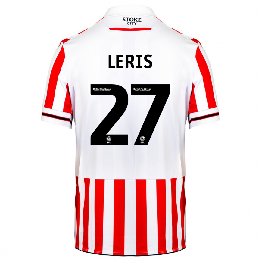 Kids Football Mehdi Léris #27 Red White Home Jersey 2023/24 T-Shirt