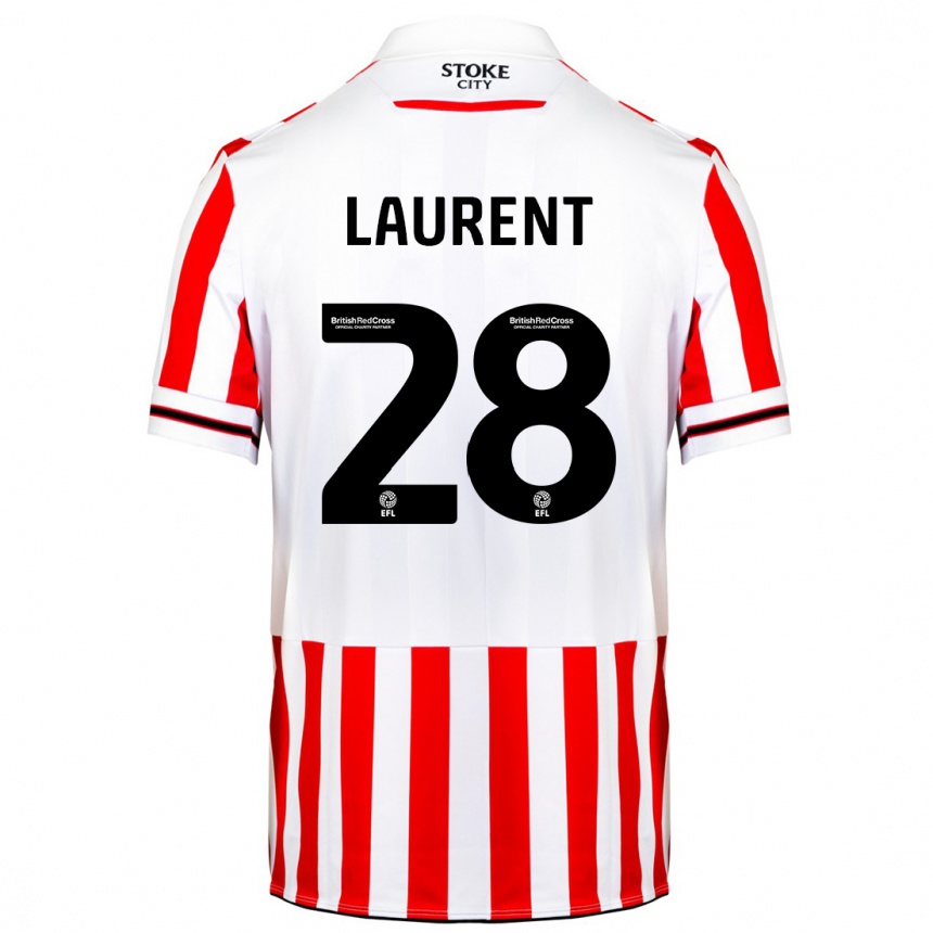 Kids Football Josh Laurent #28 Red White Home Jersey 2023/24 T-Shirt