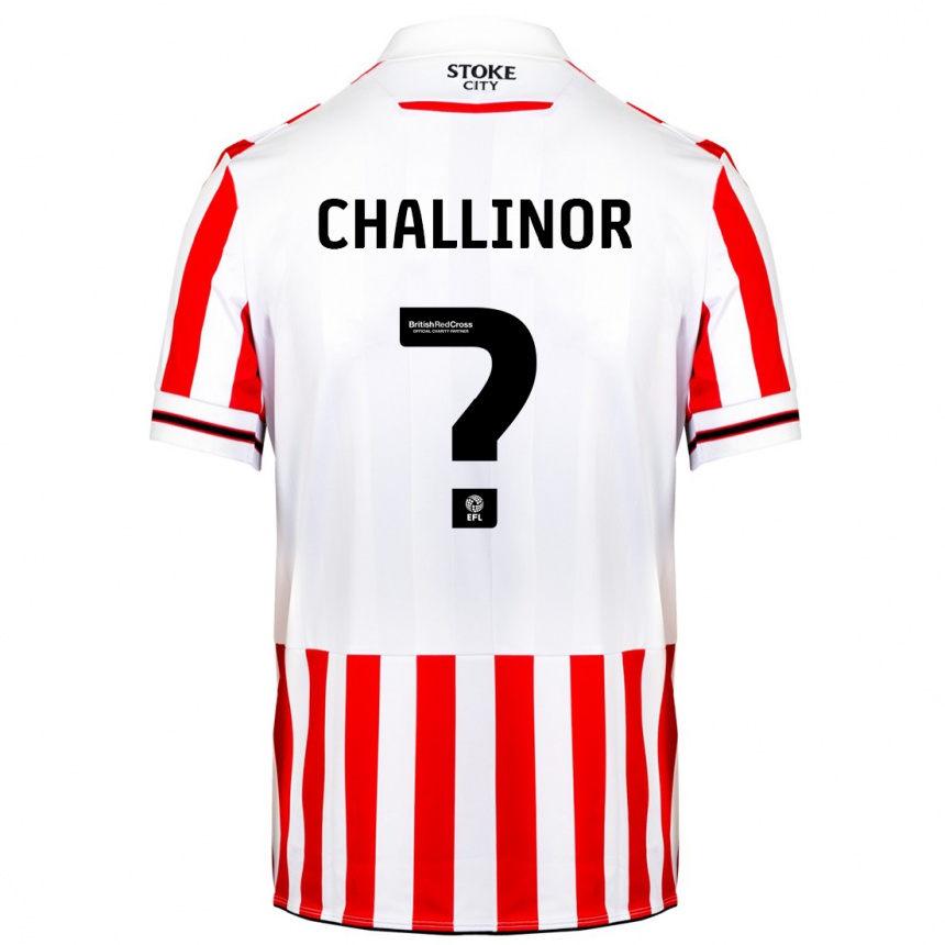 Kids Football Oliver Challinor #0 Red White Home Jersey 2023/24 T-Shirt