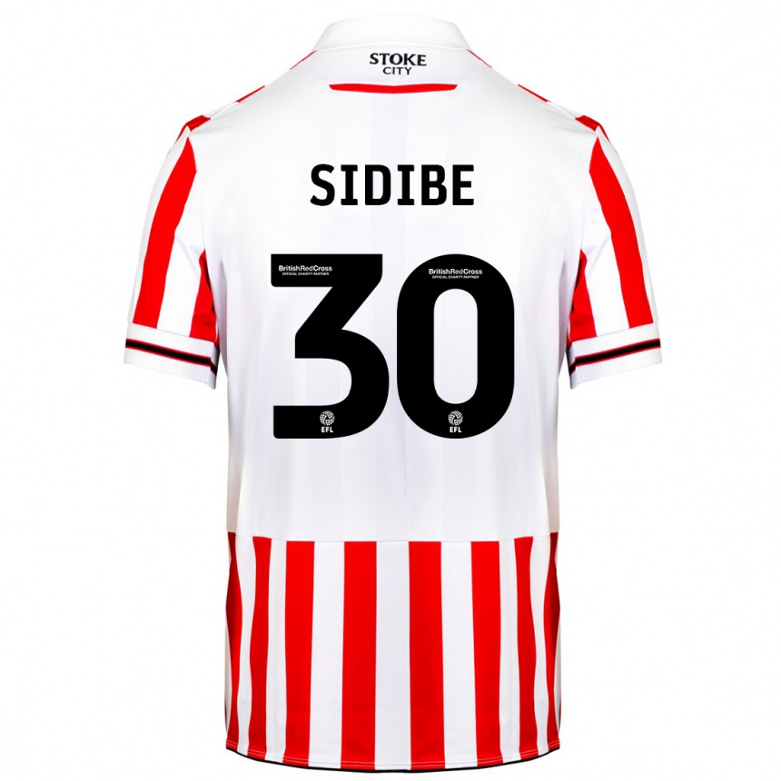 Kids Football Souleymane Sidibe #30 Red White Home Jersey 2023/24 T-Shirt