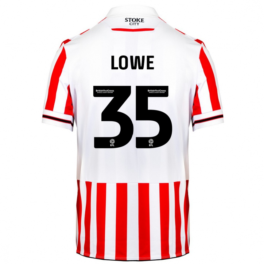 Kids Football Nathan Lowe #35 Red White Home Jersey 2023/24 T-Shirt