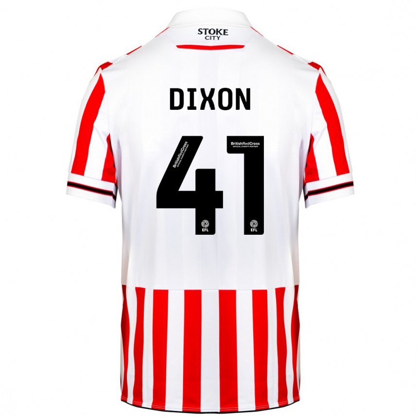 Kids Football Jaden Dixon #41 Red White Home Jersey 2023/24 T-Shirt