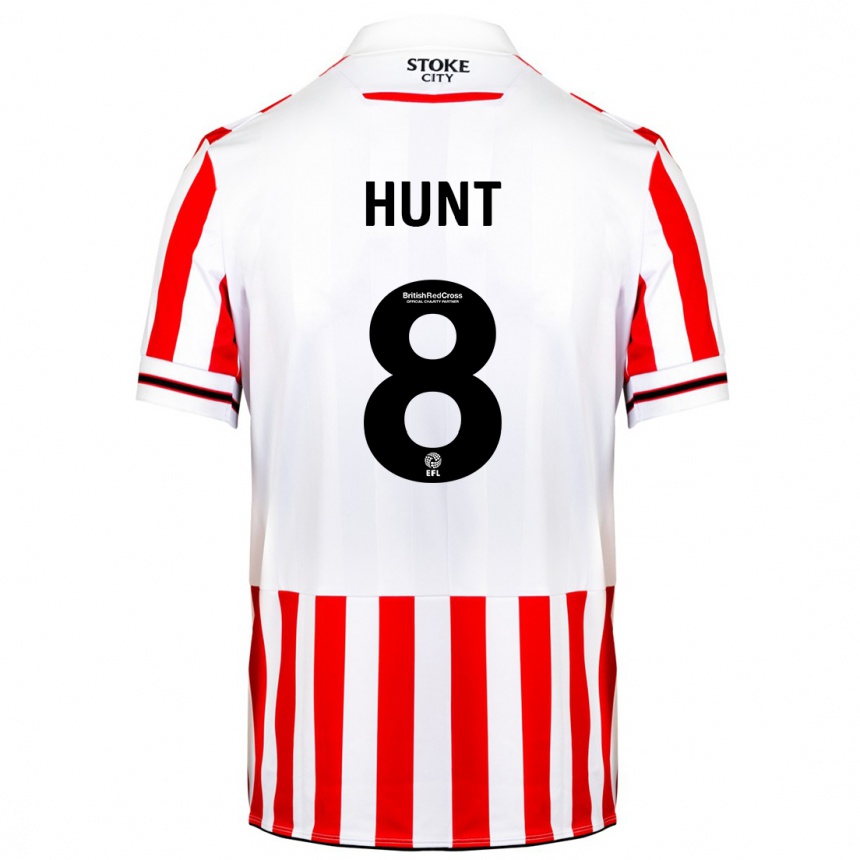 Kids Football Abby Hunt #8 Red White Home Jersey 2023/24 T-Shirt