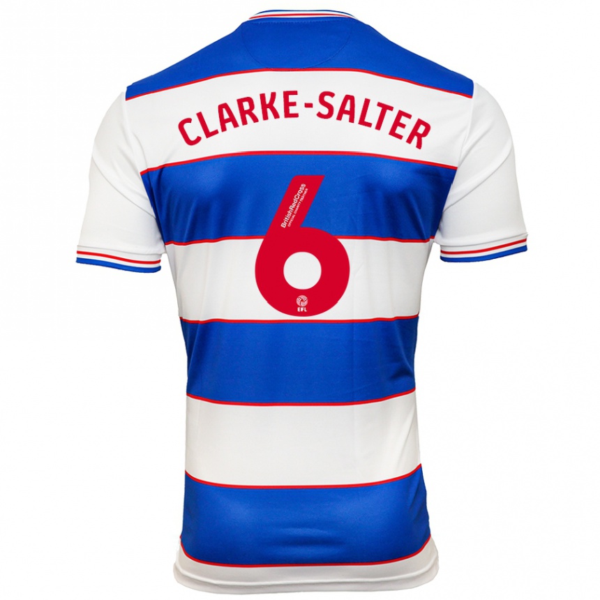 Kids Football Jake Clarke-Salter #6 White Blue Home Jersey 2023/24 T-Shirt