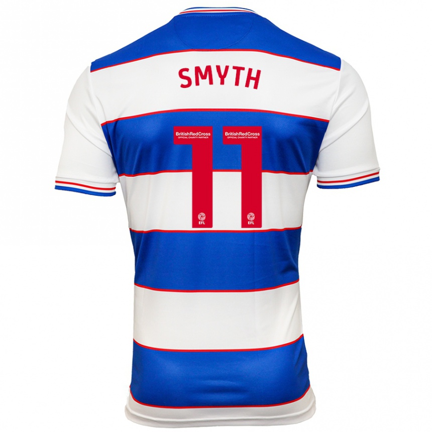 Kids Football Paul Smyth #11 White Blue Home Jersey 2023/24 T-Shirt