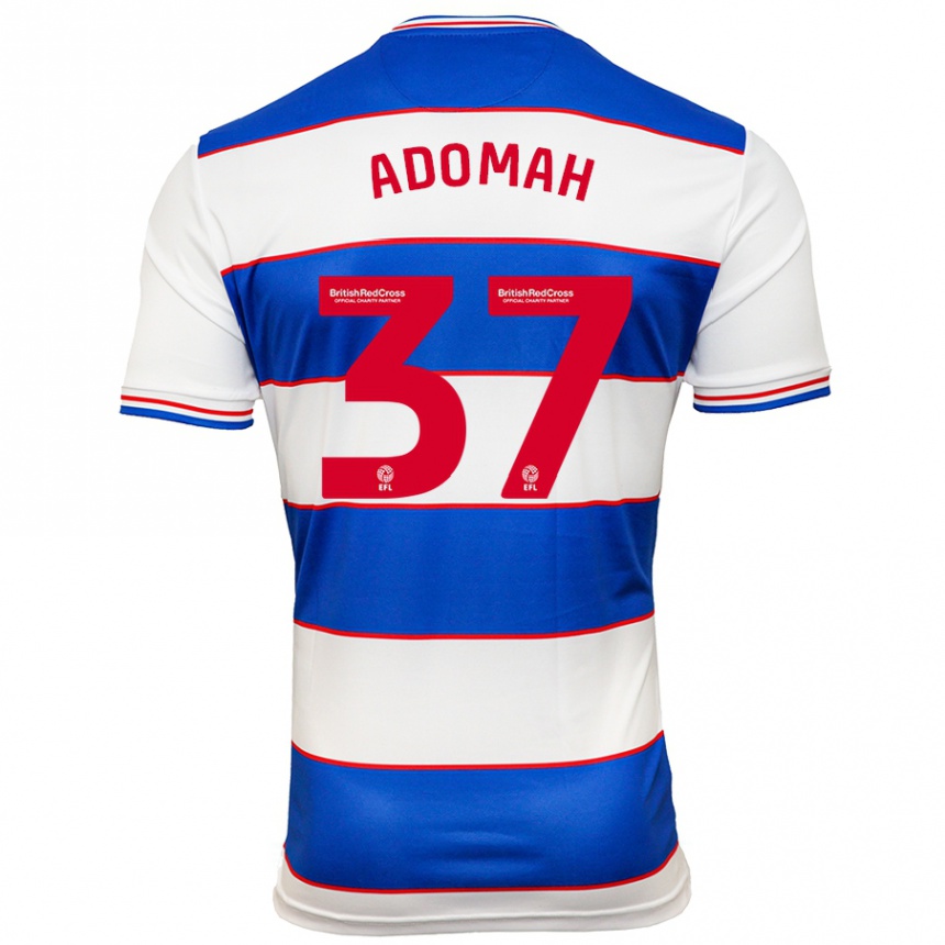 Kids Football Albert Adomah #37 White Blue Home Jersey 2023/24 T-Shirt