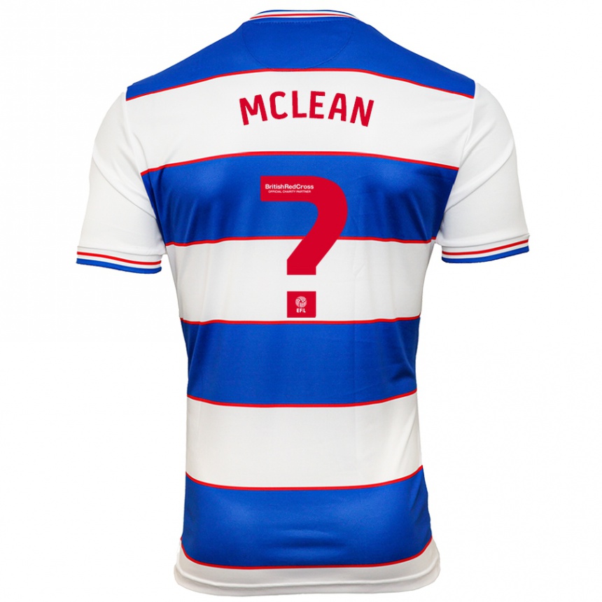 Kids Football Mason Mclean #0 White Blue Home Jersey 2023/24 T-Shirt