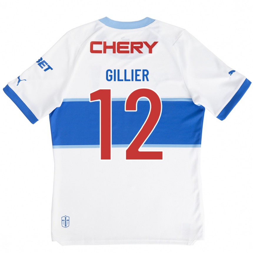 Kids Football Thomas Gillier #12 White Home Jersey 2023/24 T-Shirt
