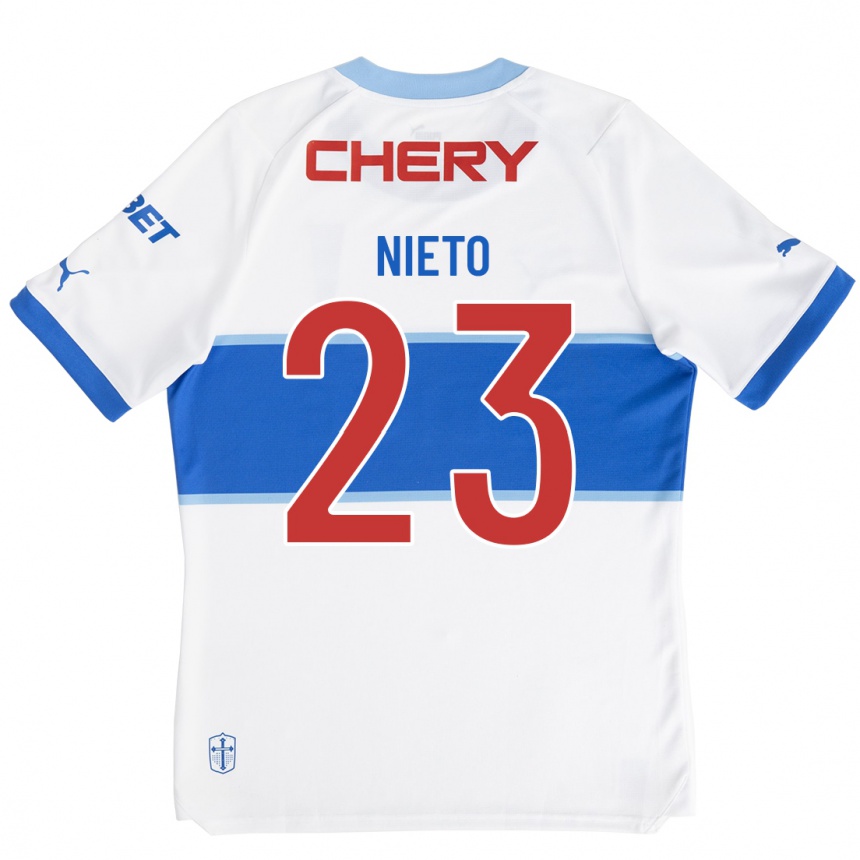 Kids Football Byron Nieto #23 White Home Jersey 2023/24 T-Shirt