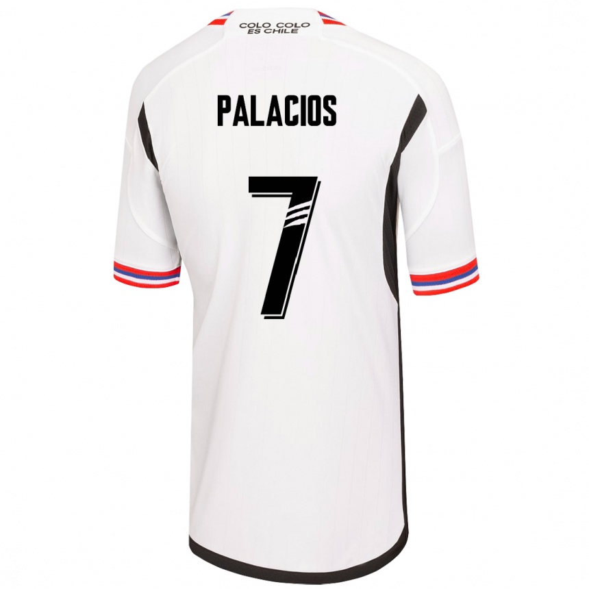 Kids Football Carlos Palacios #7 White Home Jersey 2023/24 T-Shirt