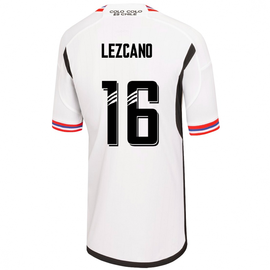 Kids Football Darío Lezcano #16 White Home Jersey 2023/24 T-Shirt