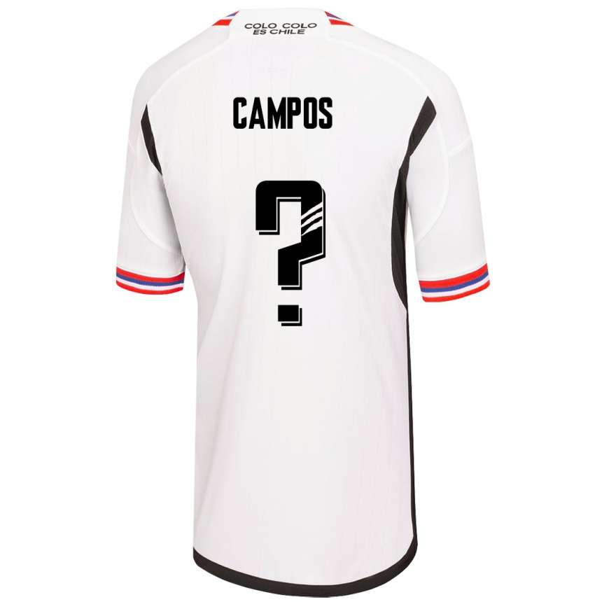Kids Football Víctor Campos #0 White Home Jersey 2023/24 T-Shirt