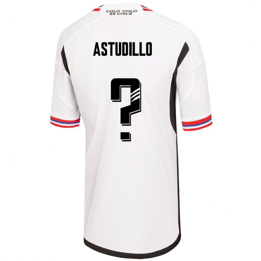 Kids Football Jerall Astudillo #0 White Home Jersey 2023/24 T-Shirt