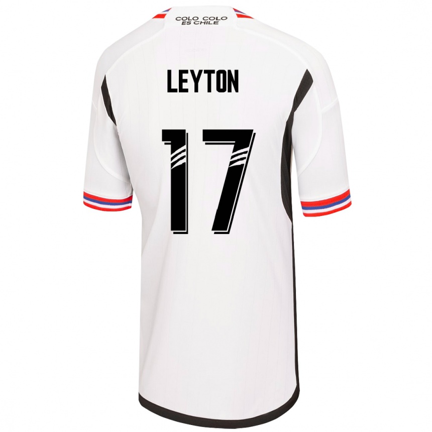 Kids Football Geraldine Leyton #17 White Home Jersey 2023/24 T-Shirt