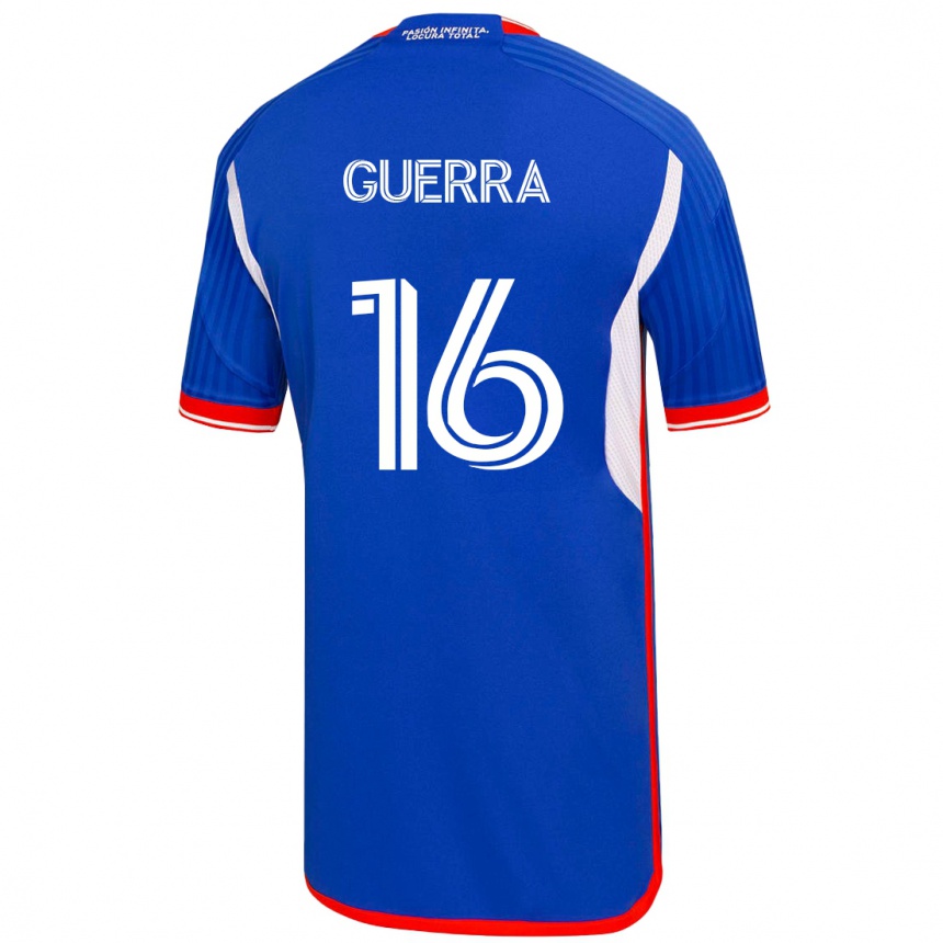 Kids Football Nicolás Guerra #16 Blue Home Jersey 2023/24 T-Shirt