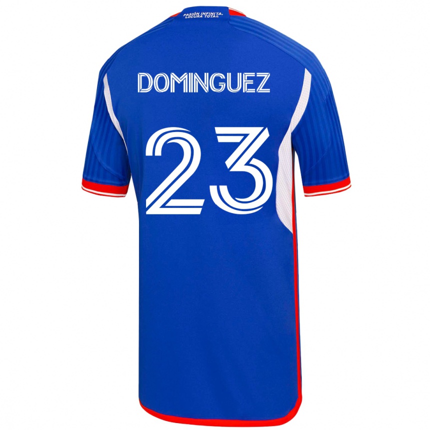 Kids Football Nery Domínguez #23 Blue Home Jersey 2023/24 T-Shirt