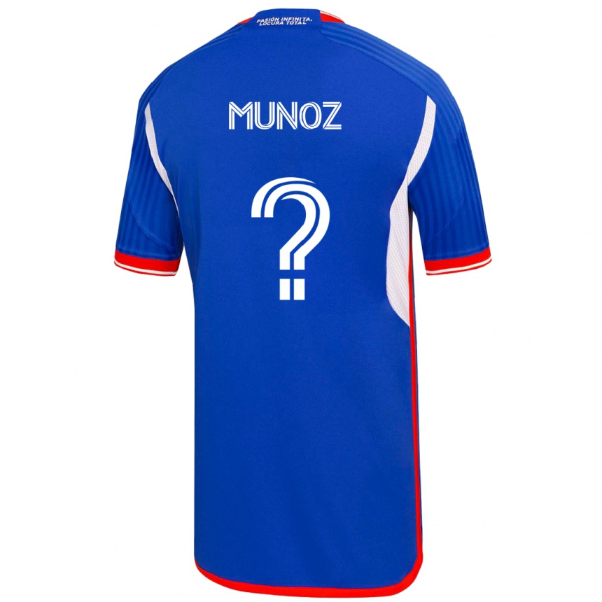 Kids Football Cristóbal Muñoz #0 Blue Home Jersey 2023/24 T-Shirt