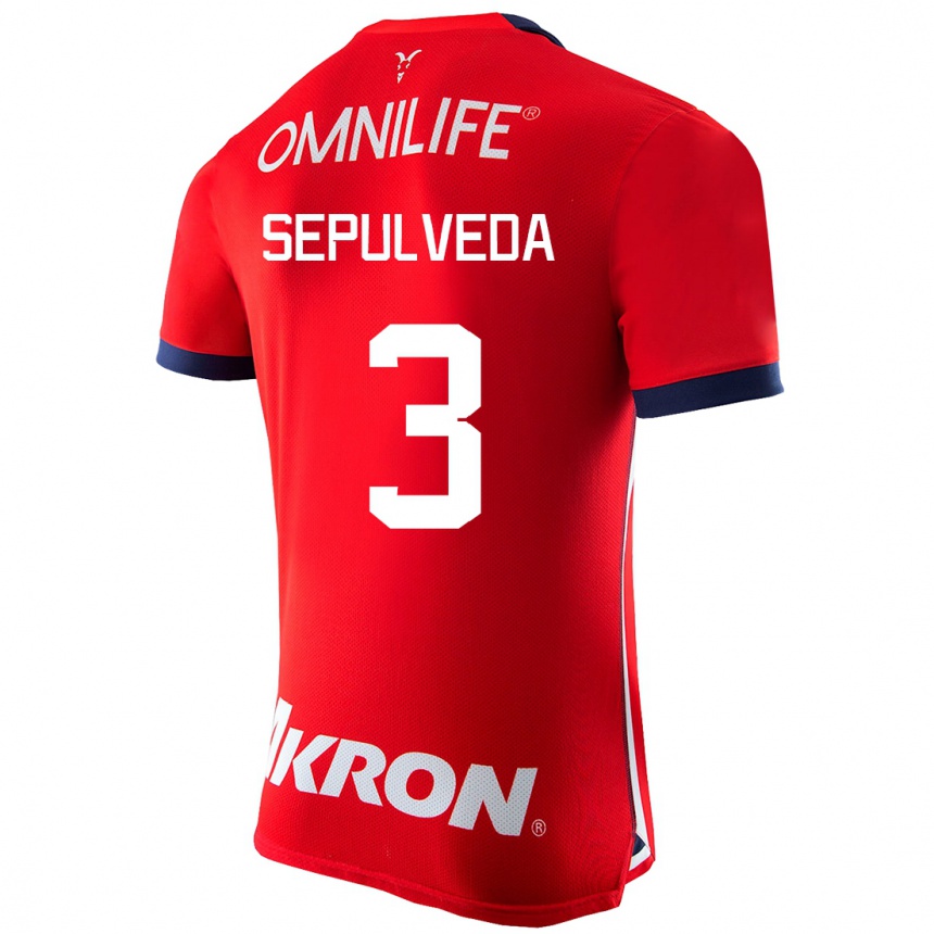 Kids Football Gilberto Sepúlveda #3 Red Home Jersey 2023/24 T-Shirt