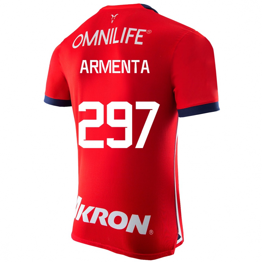 Kids Football Deibith Armenta #297 Red Home Jersey 2023/24 T-Shirt