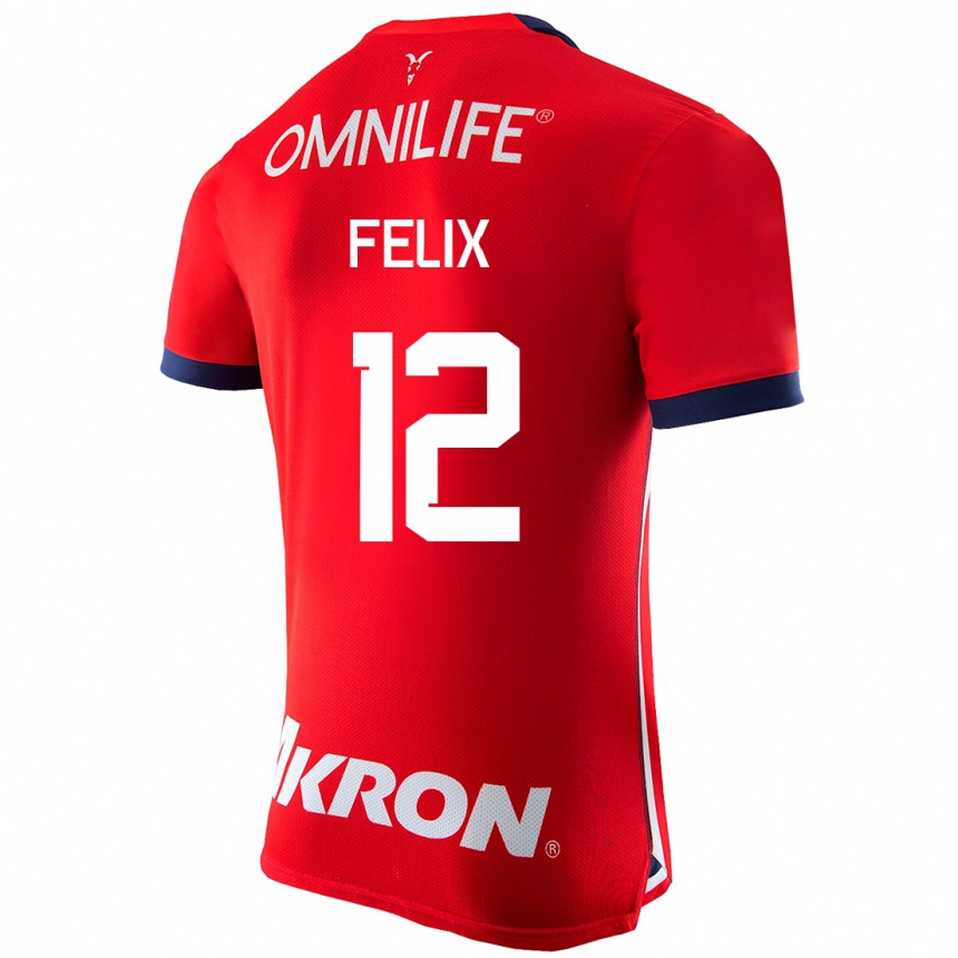 Kids Football Blanca Félix #12 Red Home Jersey 2023/24 T-Shirt