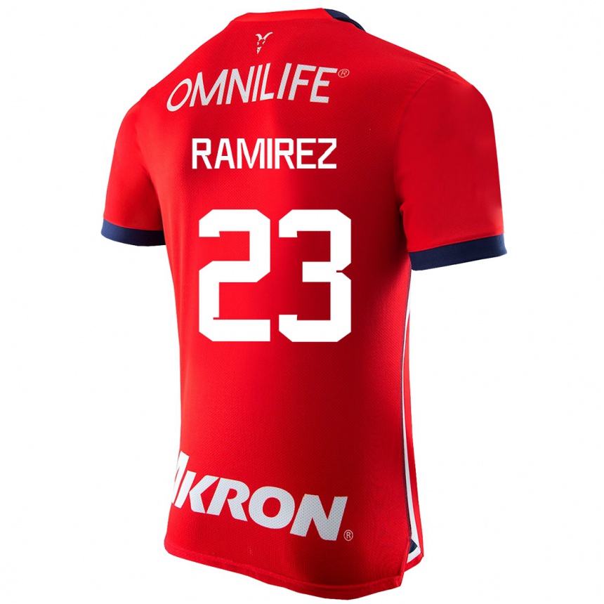 Kids Football Alessandra Ramírez #23 Red Home Jersey 2023/24 T-Shirt