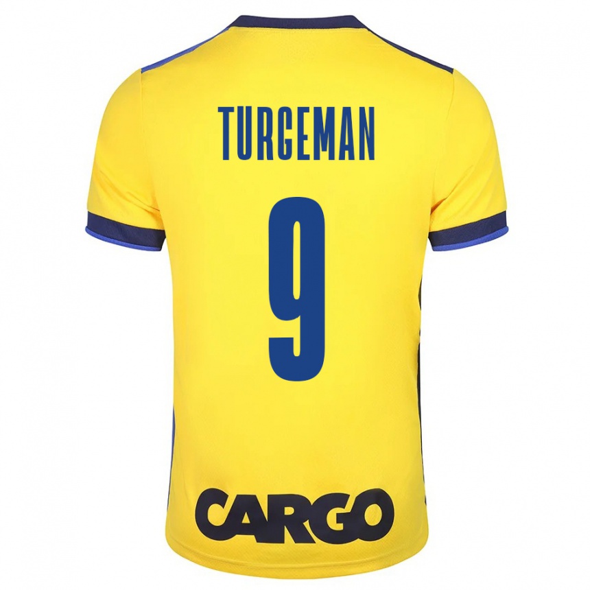 Kids Football Dor Turgeman #9 Yellow Home Jersey 2023/24 T-Shirt