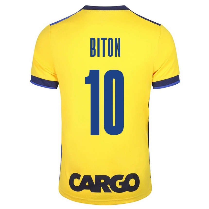 Kids Football Dan Biton #10 Yellow Home Jersey 2023/24 T-Shirt