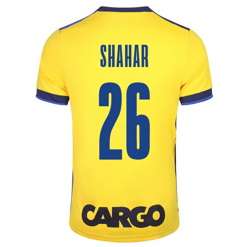 Kids Football Ido Shahar #26 Yellow Home Jersey 2023/24 T-Shirt