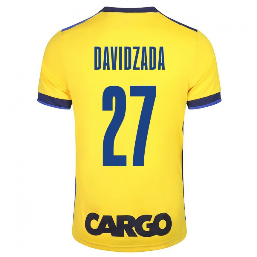 Kids Football Ofir Davidzada #27 Yellow Home Jersey 2023/24 T-Shirt