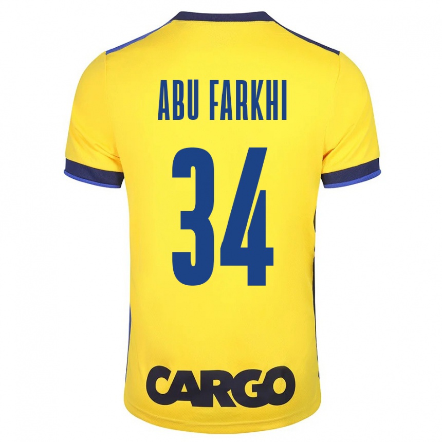 Kids Football Sayed Abu Farkhi #34 Yellow Home Jersey 2023/24 T-Shirt