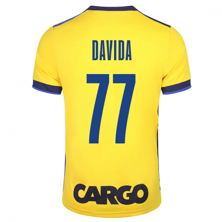 Kids Football Osher Davida #77 Yellow Home Jersey 2023/24 T-Shirt