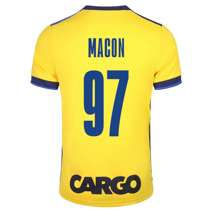 Kids Football Yvann Maçon #97 Yellow Home Jersey 2023/24 T-Shirt