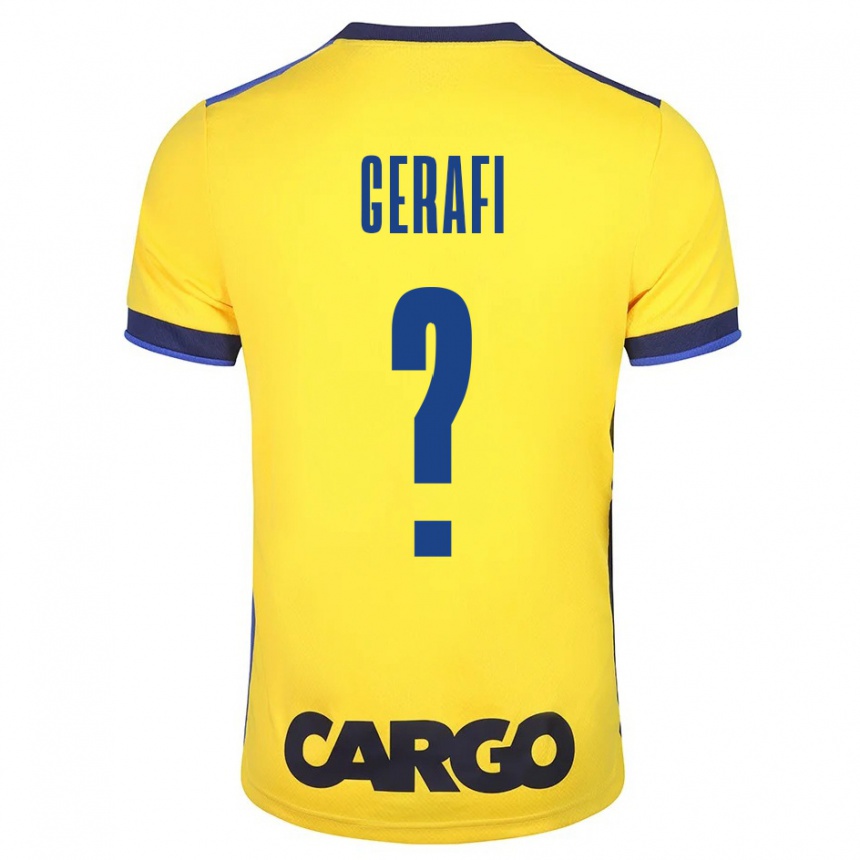 Kids Football Omri Gerafi #0 Yellow Home Jersey 2023/24 T-Shirt