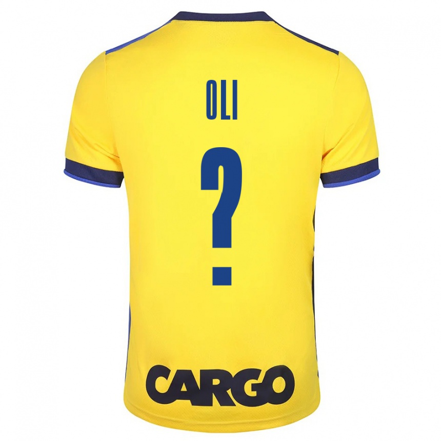 Kids Football Ido Oli #0 Yellow Home Jersey 2023/24 T-Shirt