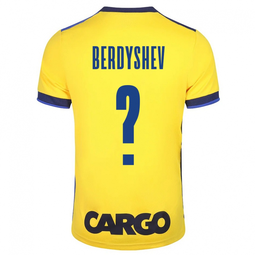 Kids Football Tikhon Berdyshev #0 Yellow Home Jersey 2023/24 T-Shirt