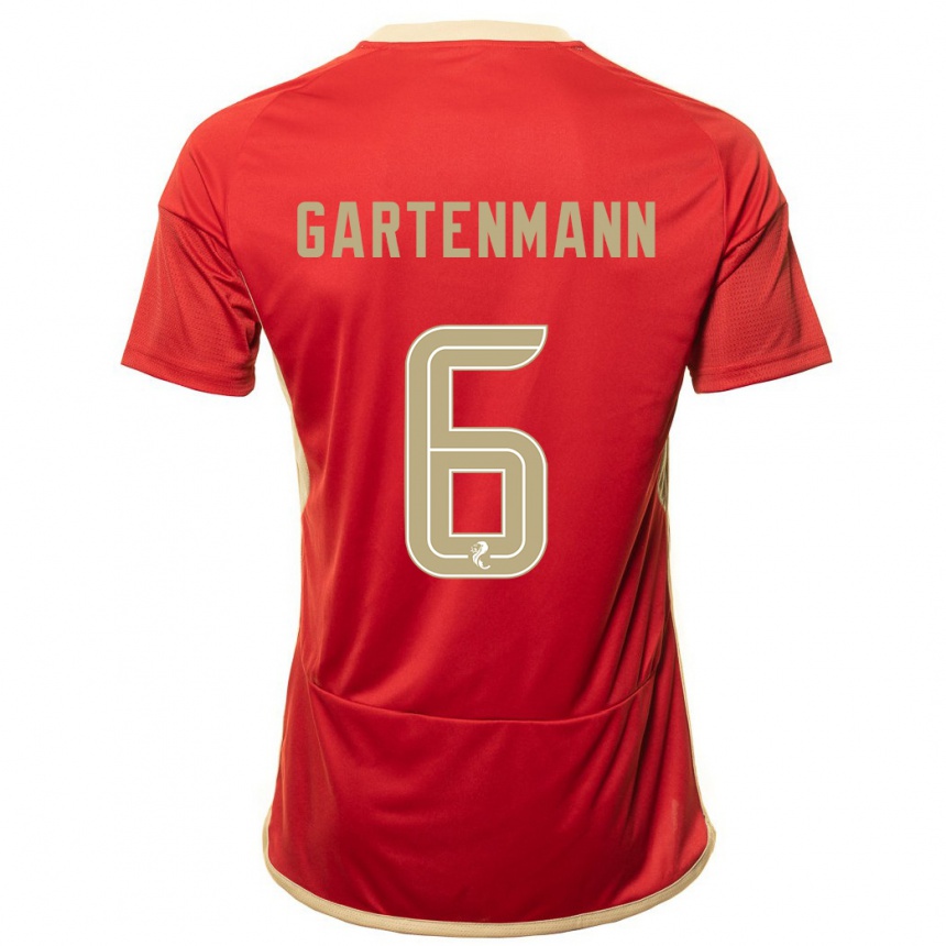 Kids Football Stefan Gartenmann #6 Red Home Jersey 2023/24 T-Shirt