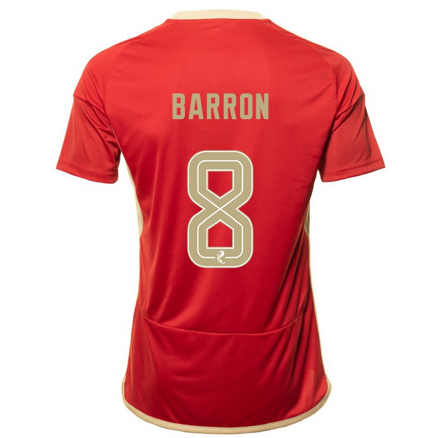 Kids Football Connor Barron #8 Red Home Jersey 2023/24 T-Shirt