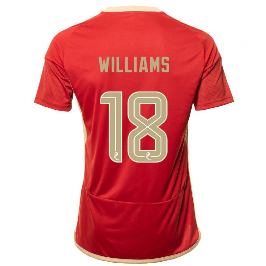 Kids Football Rhys Williams #18 Red Home Jersey 2023/24 T-Shirt