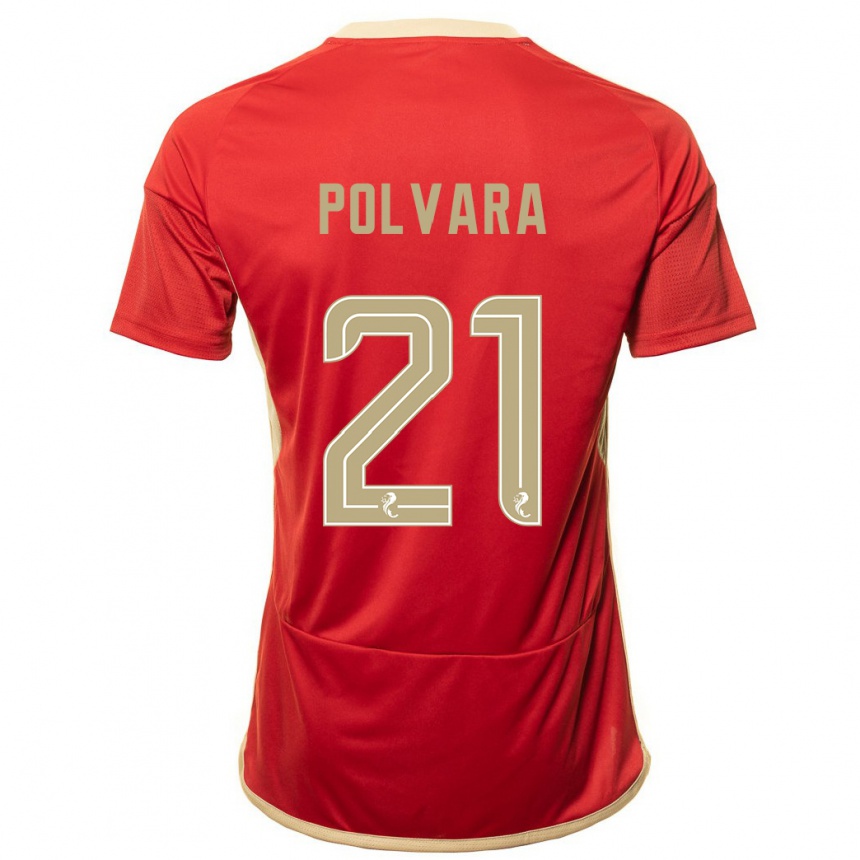 Kids Football Dante Polvara #21 Red Home Jersey 2023/24 T-Shirt