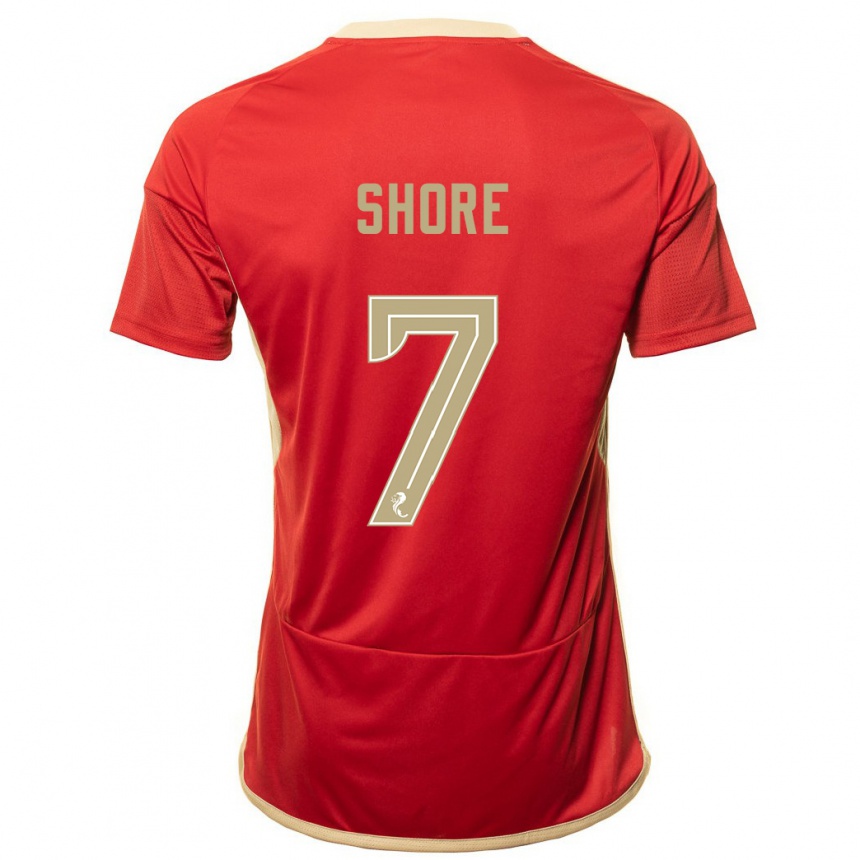 Kids Football Eilidh Shore #7 Red Home Jersey 2023/24 T-Shirt