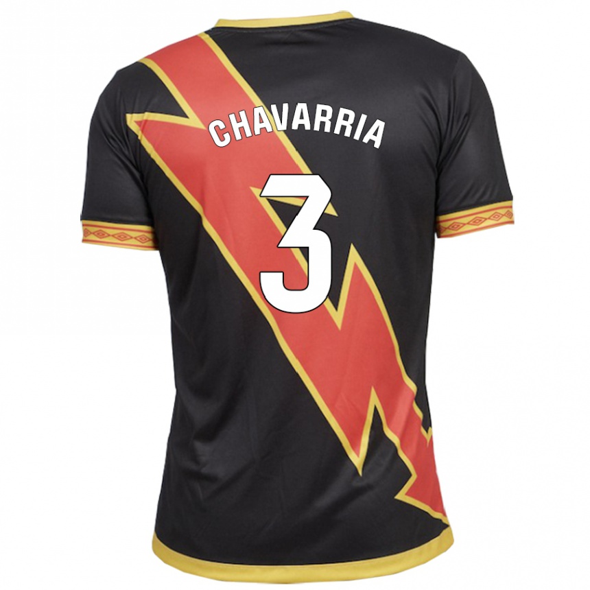 Kids Football Pep Chavarría #3 Black Away Jersey 2023/24 T-Shirt