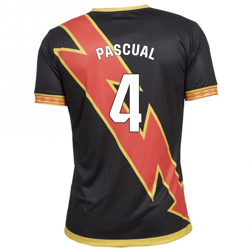 Kids Football Martín Pascual #4 Black Away Jersey 2023/24 T-Shirt