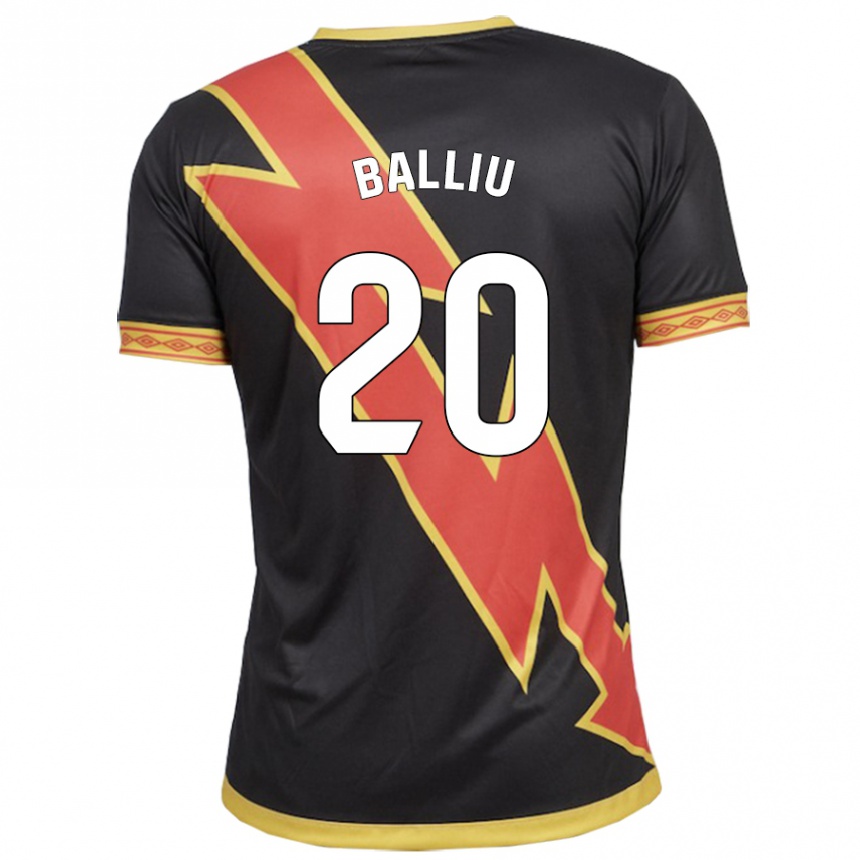 Kids Football Iván Balliu #20 Black Away Jersey 2023/24 T-Shirt